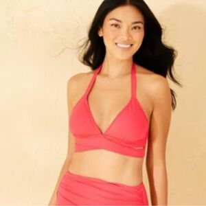 Pink Halter Bikini Top by Shade & Shore